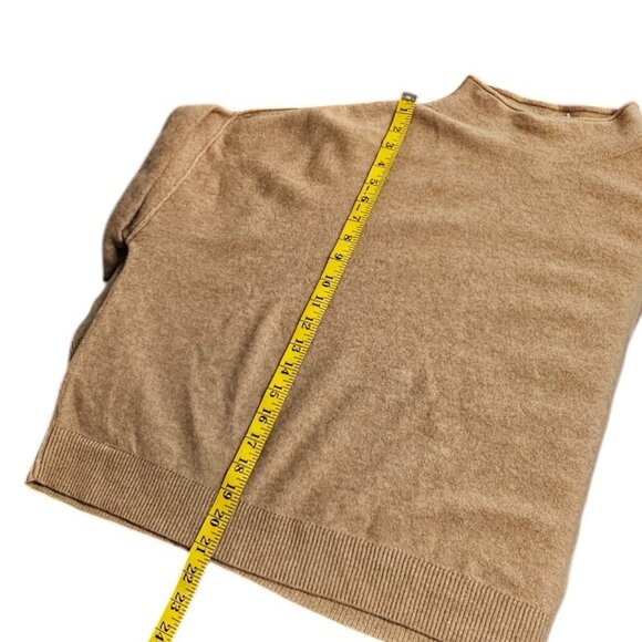 Anthropologie Pilcro The Alani 100% Cashmere Mock-Neck Sweater, Honey, Size XL - Picture 8 of 10